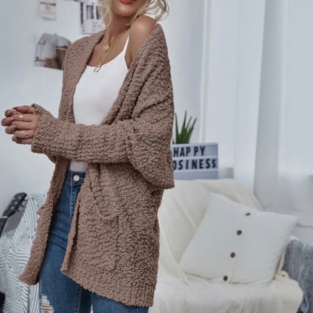 Popcorn Knit Cardigan